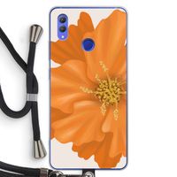 Orange Ellila flower: Honor Note 10 Transparant Hoesje met koord