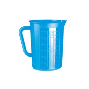 Keuken maatbeker/mengbeker - kunststof - blauw - 1400 ml