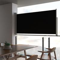 Tuinscherm uittrekbaar 120x300 cm zwart Tuinscherm uittrekbaar 120x300 cm zwart