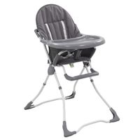 Kinderstoel hoog grijs en wit - thumbnail