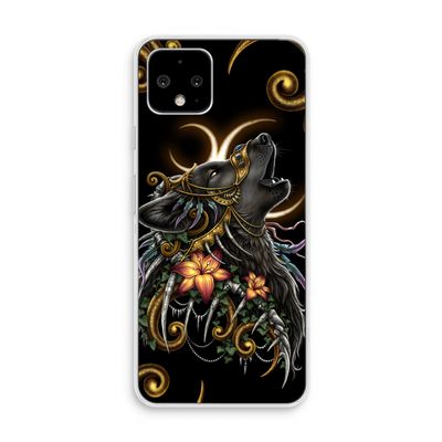 Huilende Wolf: Pixel 4 Transparant Hoesje