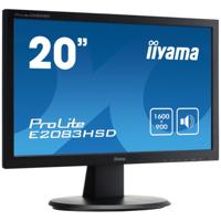 iiyama ProLite E2083HSD - 20 inch - 1600x900 - DVI - VGA - Zwart