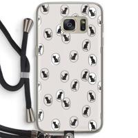 Miauw: Samsung Galaxy S7 Transparant Hoesje met koord - thumbnail