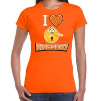 Oranje Koningsdag t-shirt - I love kingsday - dames