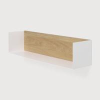 Ethnicraft Wandplank 'U' Eikenhout, 70cm, kleur Naturel/Wit