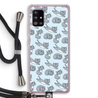 Poezen: Samsung Galaxy A51 5G Transparant Hoesje met koord