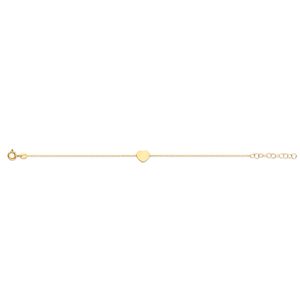 New Bling 9NB 0345 Armband met hartje zilver goudkleurig 16,5-19,5 cm