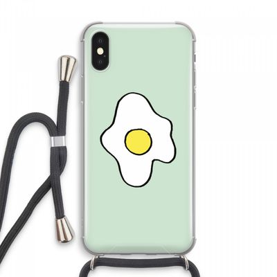 Spiegelei: iPhone XS Max Transparant Hoesje met koord