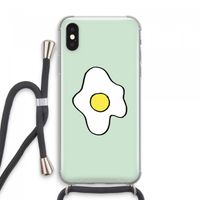 Spiegelei: iPhone XS Max Transparant Hoesje met koord