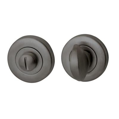 Hardbrass Artax toilet-/badkamersluiting rond 8mm - PVD gun metal