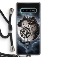 Volle maan: Samsung Galaxy S10 Plus Transparant Hoesje met koord