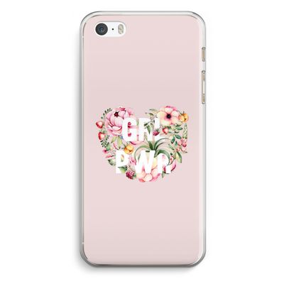 GRL PWR Flower: iPhone 5 / 5S / SE Transparant Hoesje