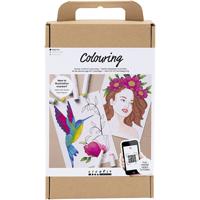 Creativ Company Starter hobbyset inkleuren, tekenstift, 1 doos