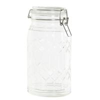 Items Voorraadpot / keuken voedsel opslag pot - 960 ml - glas - metalen beugelsluiting