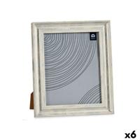 Fotolijsten Gift Decor Bruin Zilverkleurig Hout Glas Kristal polyestyreen Plastic (6 Stuks)