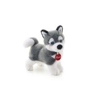 Trudi Knuffel hond Huskey 24 cm grijs/wit