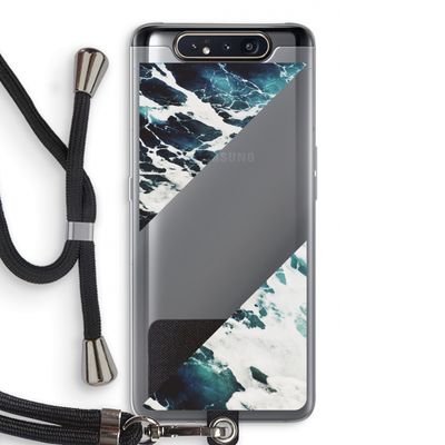 Golven: Samsung Galaxy A80 Transparant Hoesje met koord