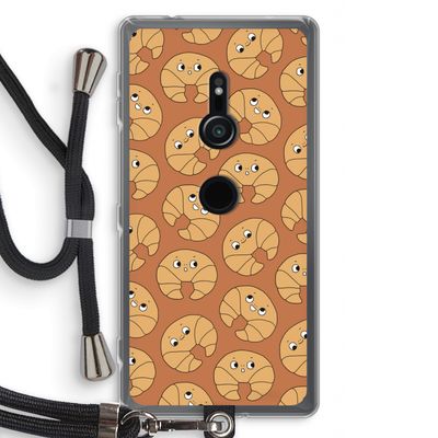 Croissant: Sony Xperia XZ2 Transparant Hoesje met koord