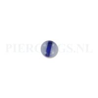 Balletje 1.6 mm acryl licht blauw met band