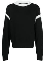 Saint Laurent pull à design bicolore - Noir