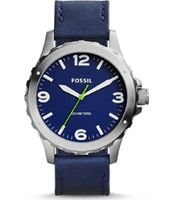 Horlogeband Fossil JR1474 Leder Blauw 22mm - thumbnail
