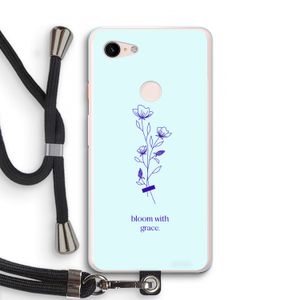 Bloom with grace: Pixel 3 XL Transparant Hoesje met koord