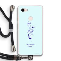 Bloom with grace: Pixel 3 XL Transparant Hoesje met koord