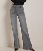 wide fit stretch jeans met knopen wide fit stretch jeans met knopen
