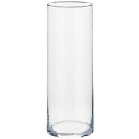 Cilindervaas/bloemenvaas van glas 12 x 30 cm - Vazen