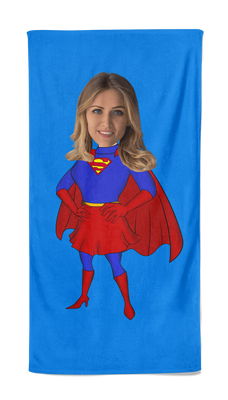 Cartoon Handdoek Super Woman - Pillow Buddies