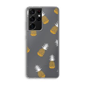 Ananasjes: Samsung Galaxy S21 Ultra Transparant Hoesje