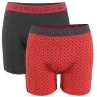 Vinnie-G Flamingo boxershorts 2-pack Antraciet/Print-XL Vinnie-G Flamingo boxershorts 2-pack Antraciet/Print-XL