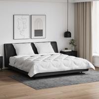 VidaXL Dekbed met kussens met kussen 3 pcs wit microvezel