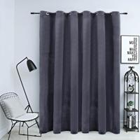 VidaXL Gordijn verduisterend met ringen 290x245 cm fluweel antraciet VidaXL Gordijn verduisterend met ringen 290x245 cm fluweel antraciet