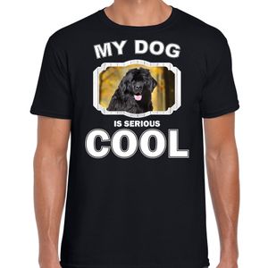 Newfoundlander honden t-shirt my dog is serious cool zwart voor heren