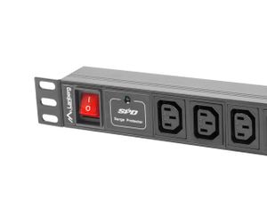 Lanberg PDU-10I-0200-IEC-BK energiedistributie 10 AC-uitgang(en) 1U Zwart