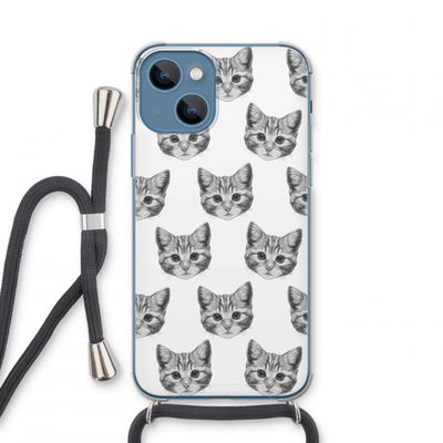 Kitten: iPhone 13 mini Transparant Hoesje met koord