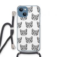 Kitten: iPhone 13 mini Transparant Hoesje met koord