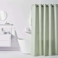 Wafel Douchegordijn - Groen - Polyester - 180 x 200 cm - 12 Haken - UTILITY - TODAY