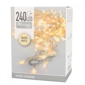 Kerstverlichting - LED lichtsnoer - transparant - 240 lampjes - warm wit - voor binnen en buiten