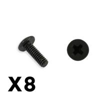 FTX - Outback Mini 3,0 Button He Ad Metric Hex Screw 2X5 (8Pc) (FTX8925)