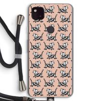 Zwarte poes: Pixel 4a 5G Transparant Hoesje met koord