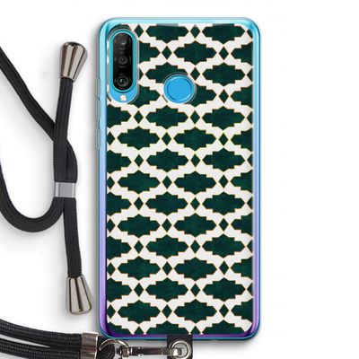 Moroccan tiles: Huawei P30 Lite Transparant Hoesje met koord