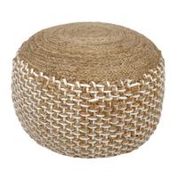 David - Sitzpouf - natuur - jute - 50x50 cm