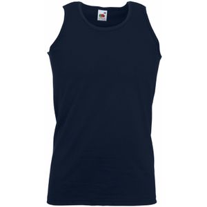 Fruit of the Loom tanktop/singlet/hemd - donkerblauw - katoen