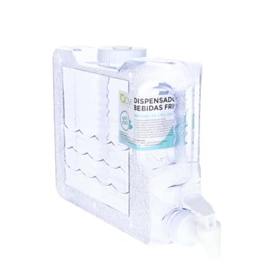 Koelkast drank dispenser - met tap - 3L - plastic - 31 x 7 x 21 cm