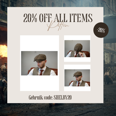 Newsboy Pet | Harris Tweed | 8 Panelen | Groen/Bruin | Peaky Blinders Newsboy Pet | Harris Tweed | 8 Panelen | Groen/Bruin | Peaky Blinders
