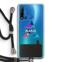 Abstract Spectrum: Huawei P20 Lite (2019) Transparant Hoesje met koord
