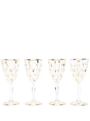 Les-Ottomans lot de quatre verres à ornements en cristal - Tons neutres