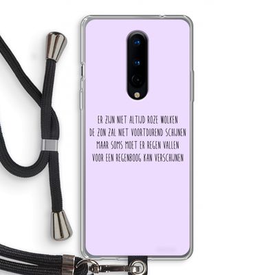 Regenboog: OnePlus 8 Transparant Hoesje met koord